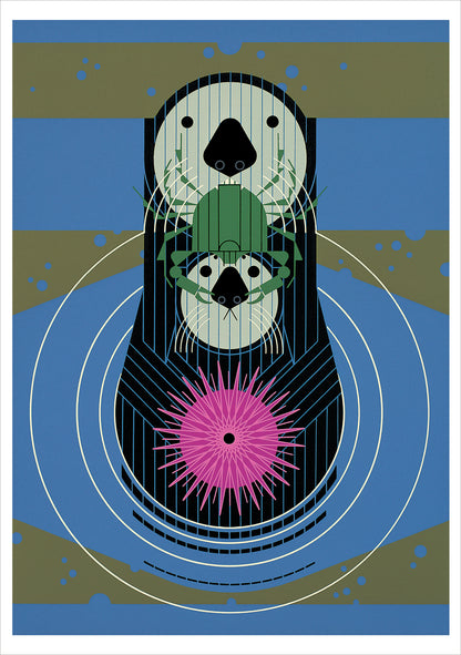 Charley Harper: Otter Delight Notecard Folio_Interior_2