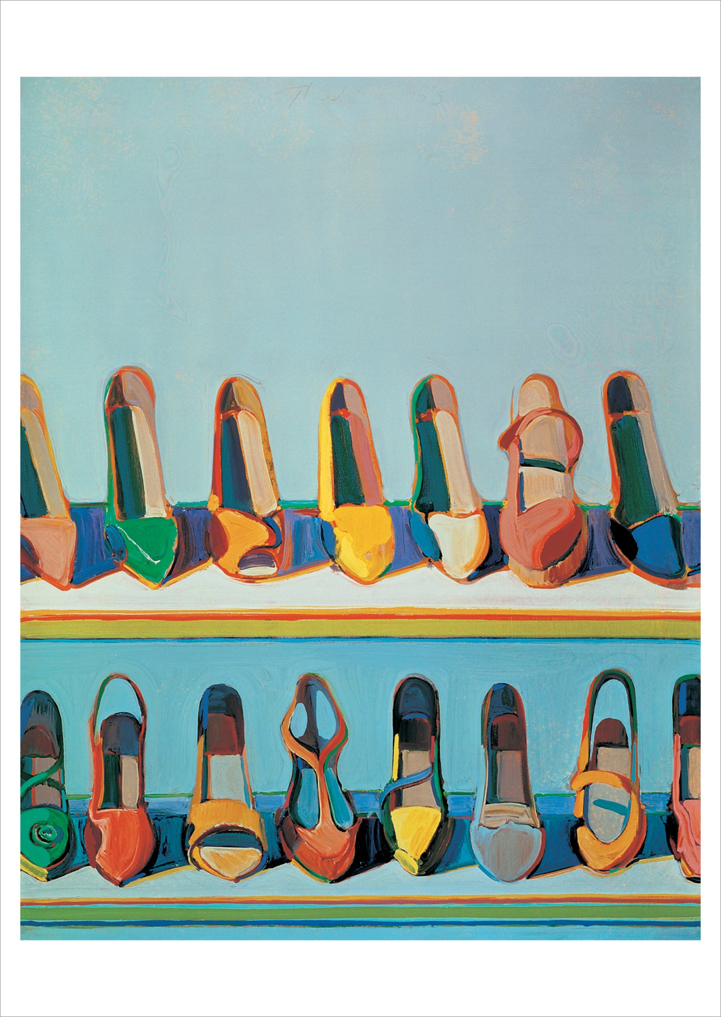 Wayne Thiebaud: Shoe Rows Postcard_Front_Flat