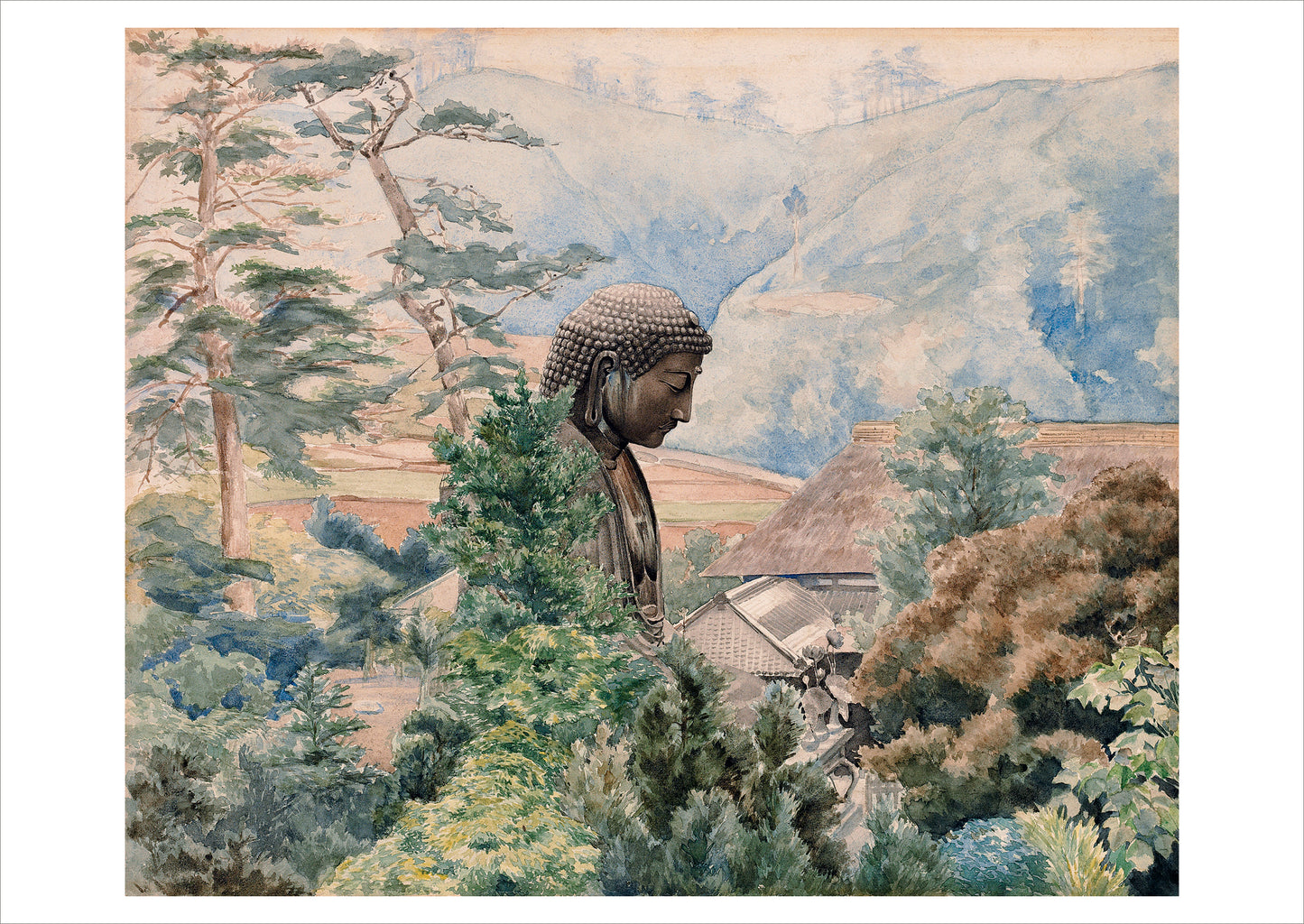 John La Farge: The Great Statue of Amida Buddha Postcard_Front_Flat