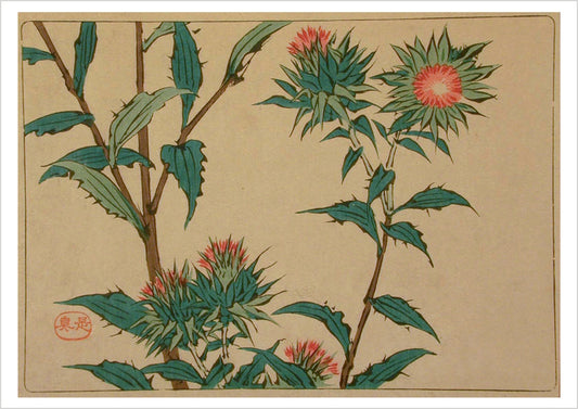 Shibata Zeshin: Thistles Notecard_Front_Flat