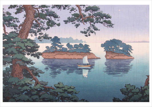 Tsuchiya Kōitsu: Spring Rain at Matsushima Notecard_Front_Flat