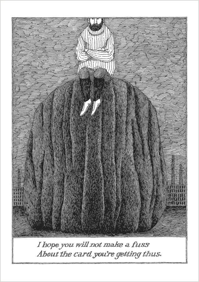 Edward Gorey: I Hope You Will Not Make a Fuss Notecard_Front_Flat