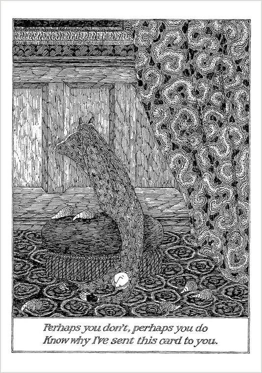 Edward Gorey: Perhaps You Don’t, Perhaps You Do Notecard_Front_Flat