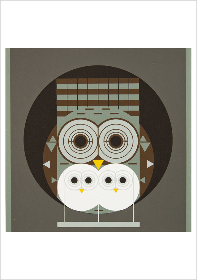 Charley Harper: Family Owlbum Notecard_Front_Flat