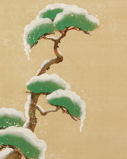 Sakai Hōitsu: Triptych of the Seasons: Snow-Clad Pine Bookmark_Zoom