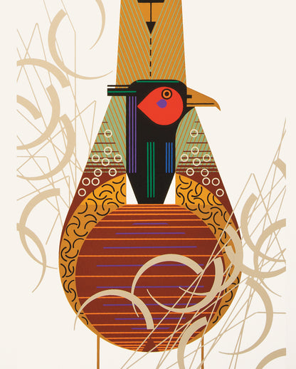 Charley Harper: Phancy Pheathers Bookmark_Zoom