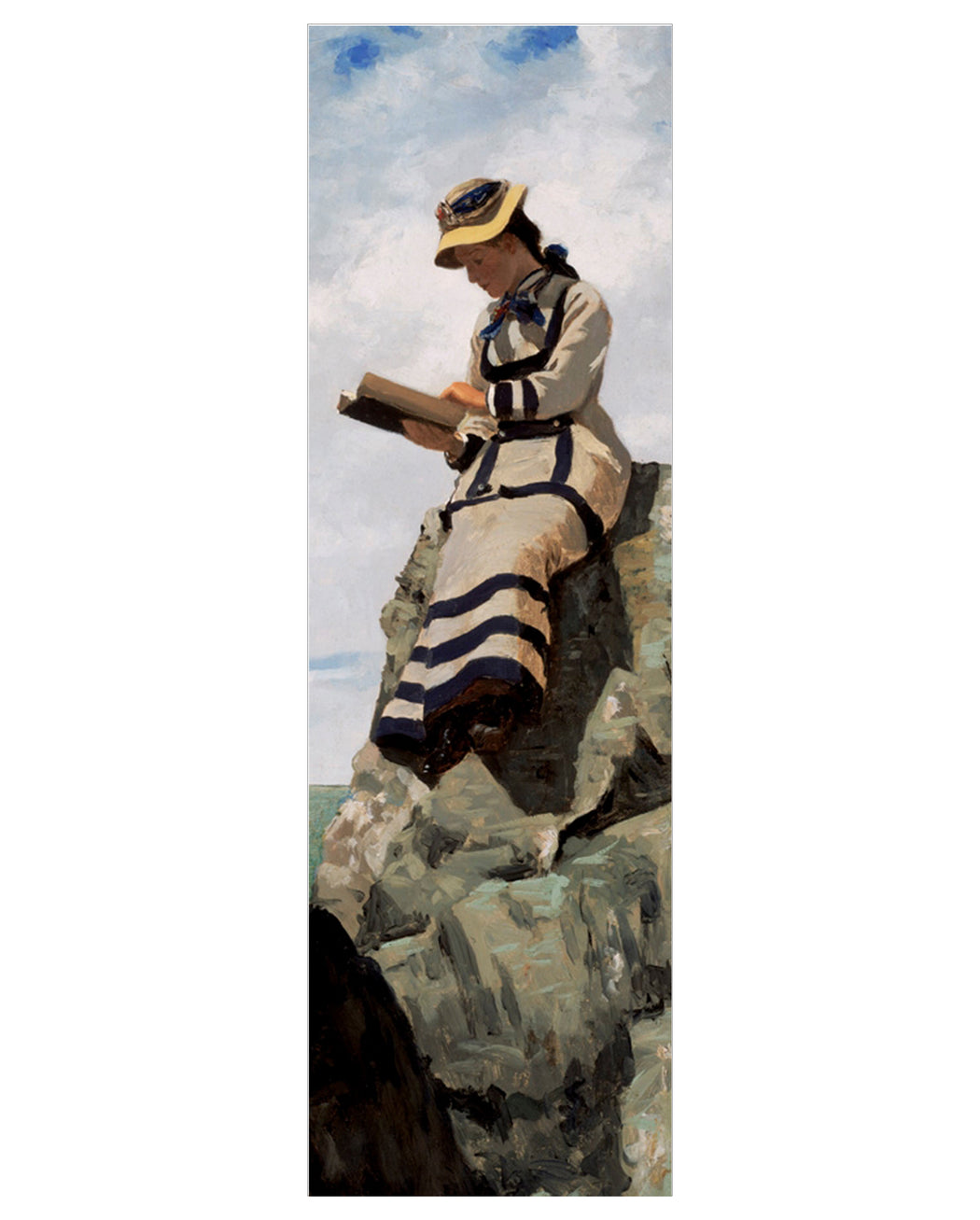 John George Brown: Reading on the Rocks Bookmark_Front_Flat