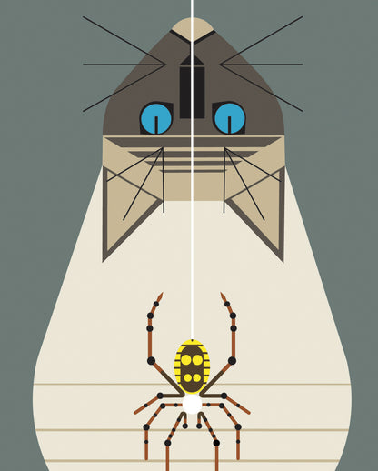 Charley Harper: Along Came a Spider Bookmark_Zoom