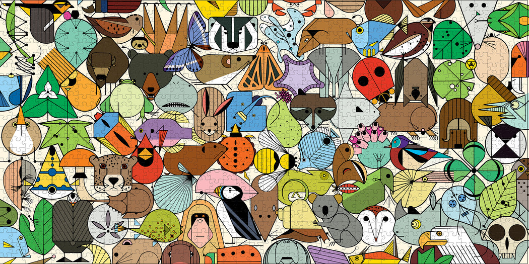 Charley Harper: Beguiled by the Wild 1000-Piece Jigsaw Puzzle_Zoom