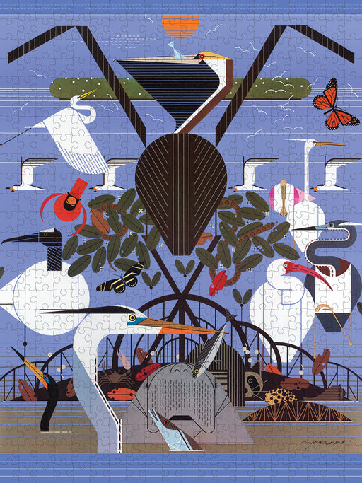 Charley Harper: Coastal Creatures 500-Piece Jigsaw Puzzle_Zoom