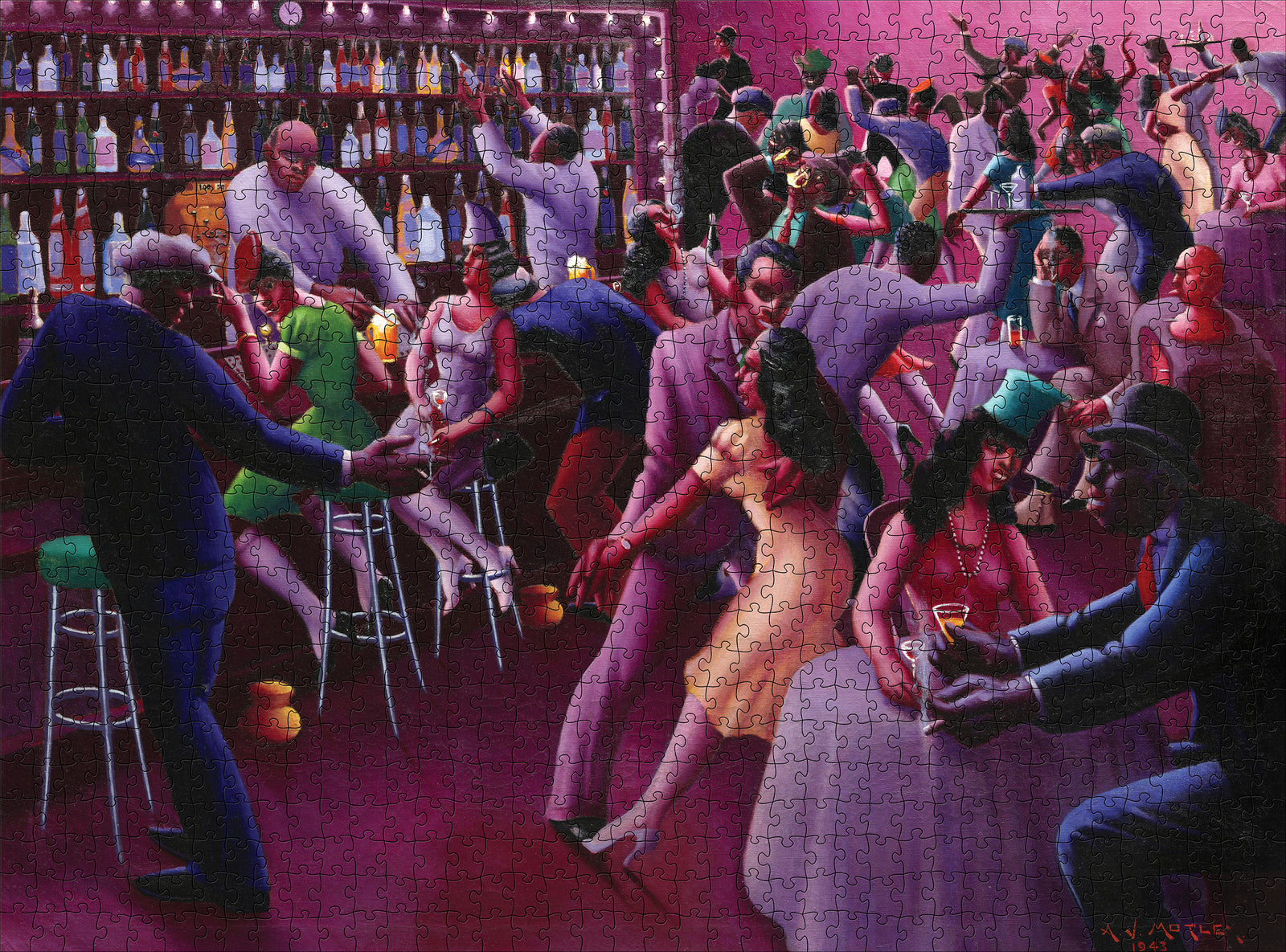 Archibald Motley: Nightlife 1000-Piece Jigsaw Puzzle_Zoom