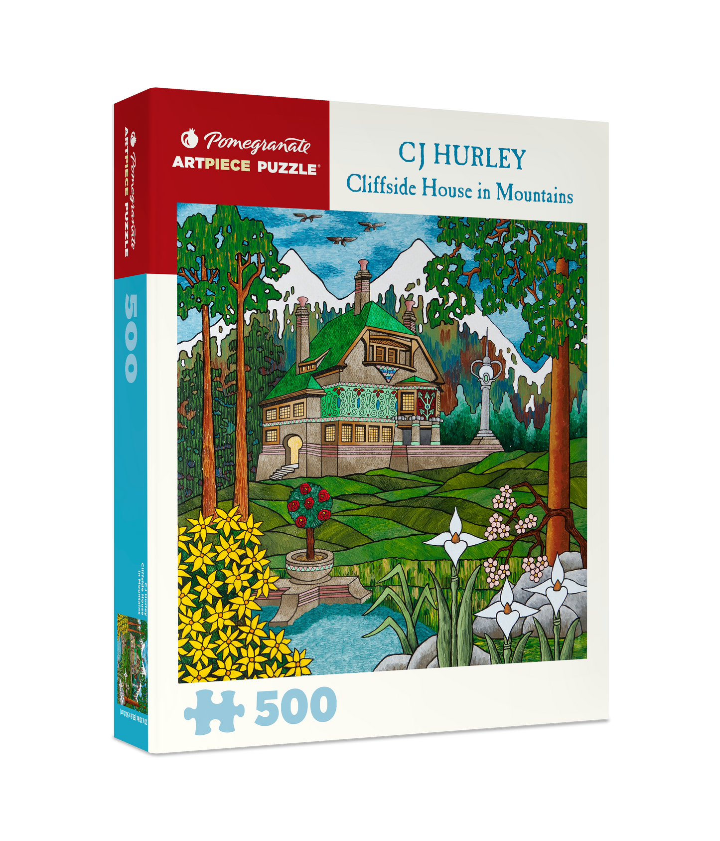 CJ Hurley: Cliffside House in Mountains 500-Piece Jigsaw Puzzle_Primary