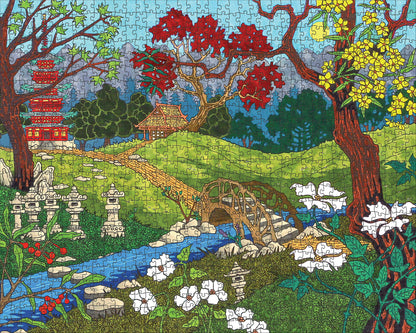 CJ Hurley: At the Japanese Garden 1000-Piece Jigsaw Puzzle_Zoom