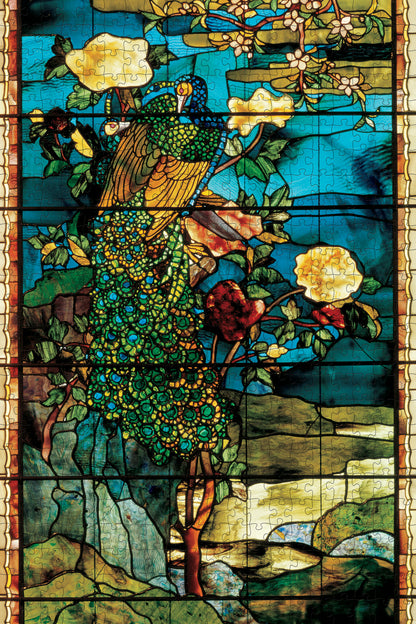 John La Farge: Peacocks and Peonies II 500-piece Jigsaw Puzzle_Zoom