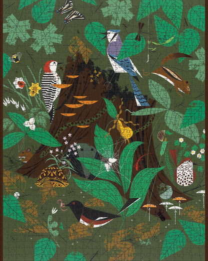 Charley Harper: Woodland Wonders 1000-piece Jigsaw Puzzle_Zoom