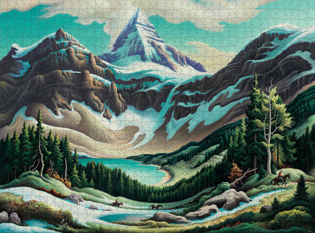 Thomas Hart Benton: Trail Riders 1000-Piece Jigsaw Puzzle_Zoom