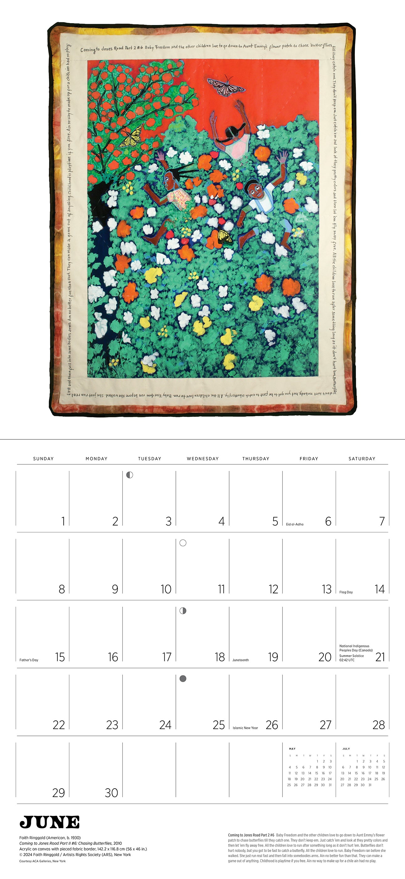 Faith Ringgold 2025 Wall Calendar_Interior_2