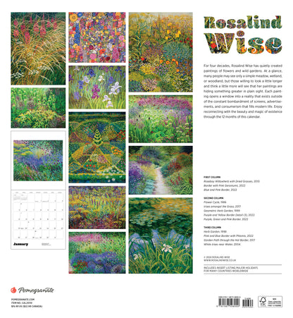 Rosalind Wise 2025 Wall Calendar_Back_Multipiece