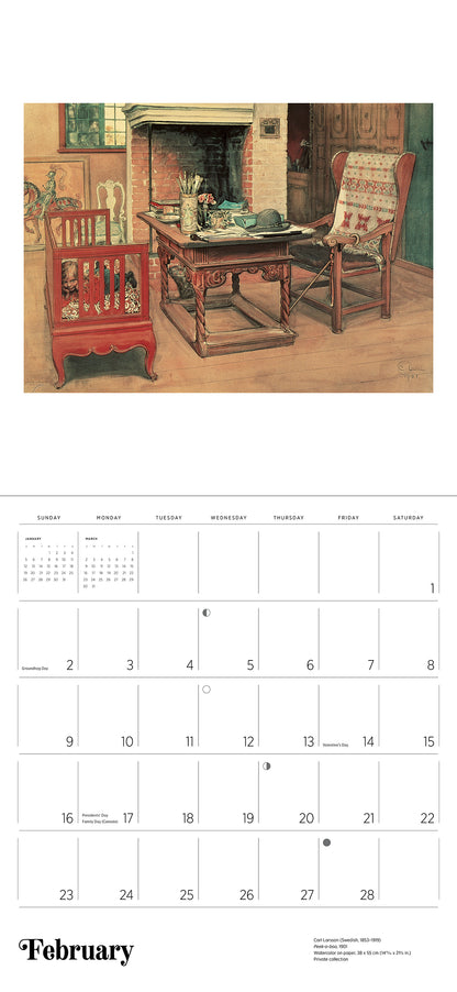 Carl Larsson 2025 Wall Calendar_Interior_2