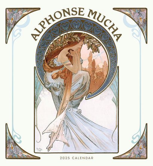 Alphonse Mucha 2025 Wall Calendar_Front_Flat