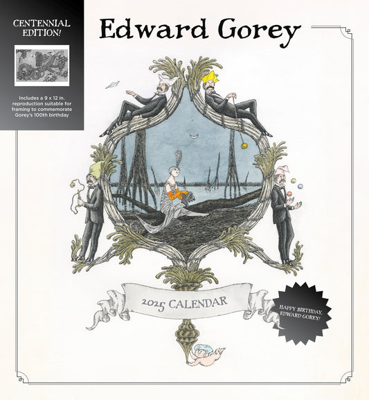 Edward Gorey: Centennial Edition 2025 Wall Calendar_Front_Flat