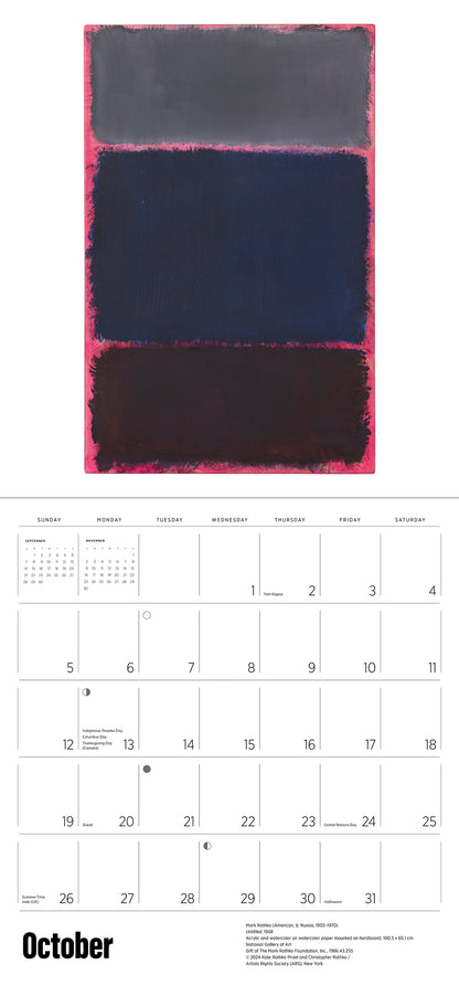 Rothko 2025 Wall Calendar_Interior_1