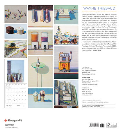 Wayne Thiebaud 2025 Wall Calendar_Back_Multipiece