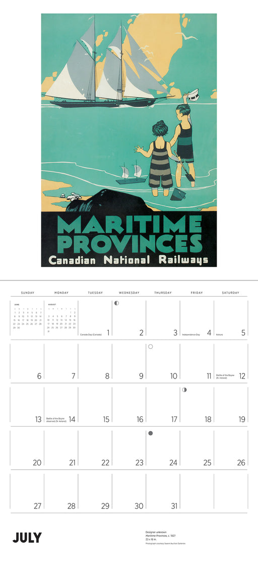 Canada: Vintage Travel Posters 2025 Wall Calendar_Interior_1