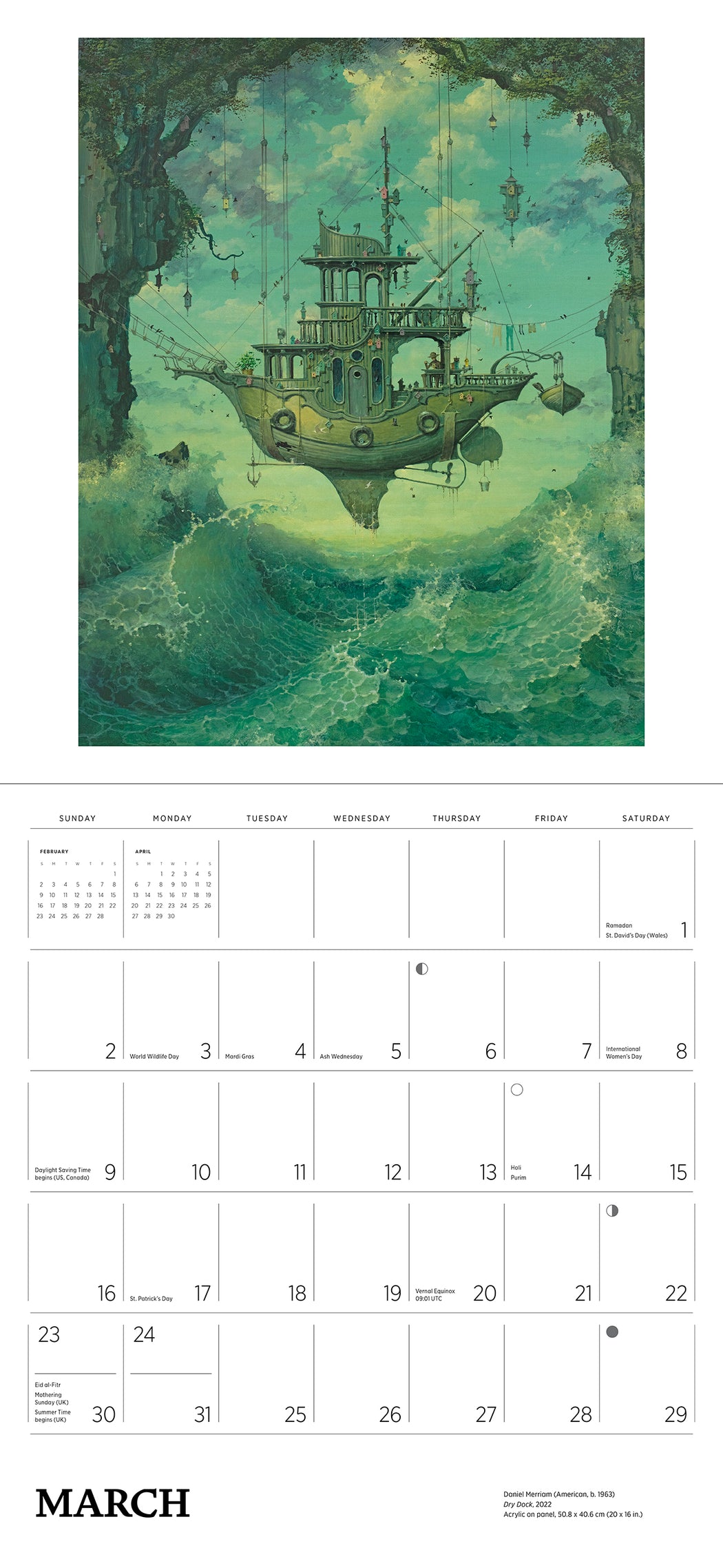 The Art of Daniel Merriam 2025 Wall Calendar_Interior_1