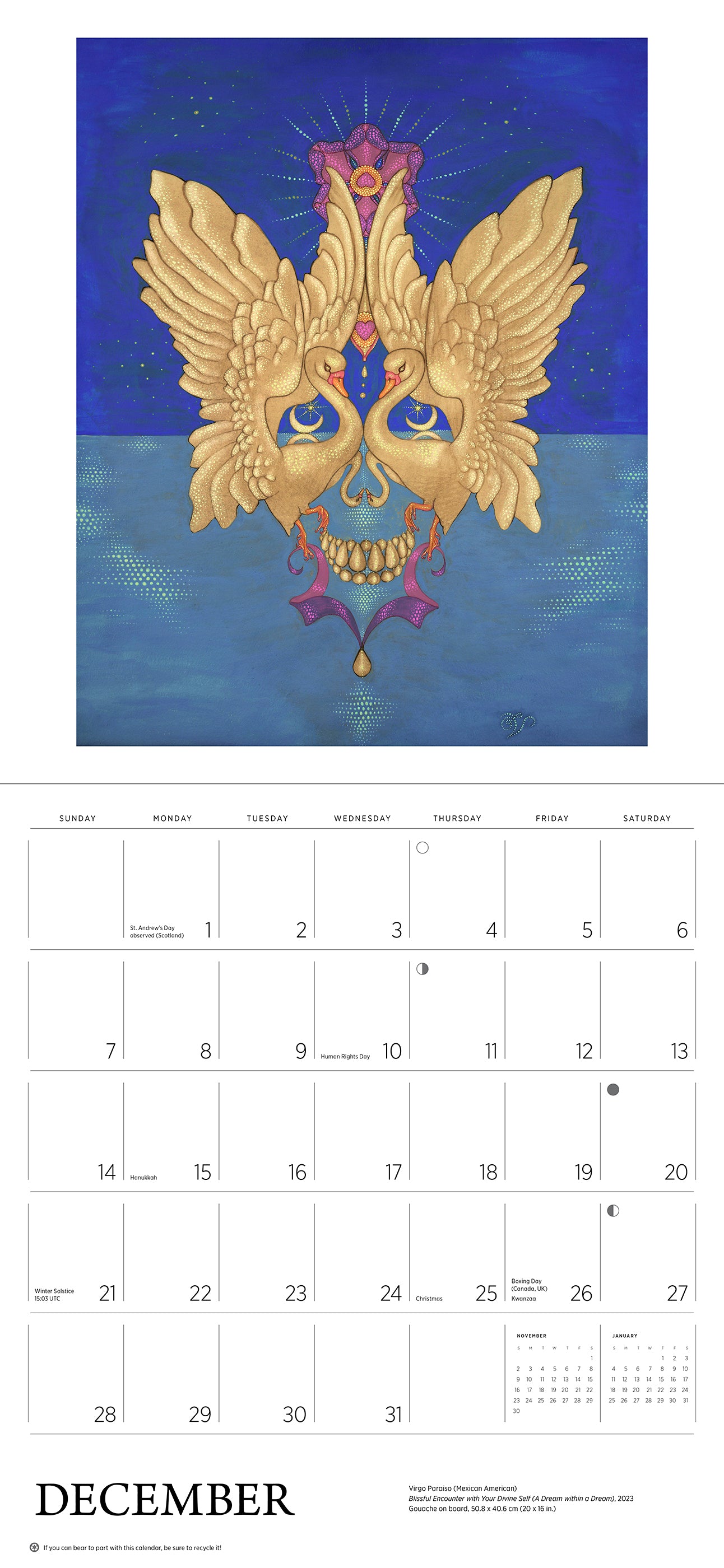 Day of the Dead: The Skull Paintings of Tino Rodriguez and Virgo Paraiso 2025 Wall Calendar_Interior_1