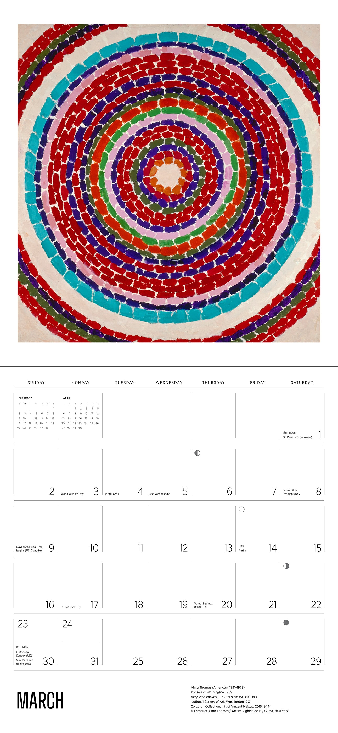 Alma Thomas 2025 Wall Calendar_Interior_1