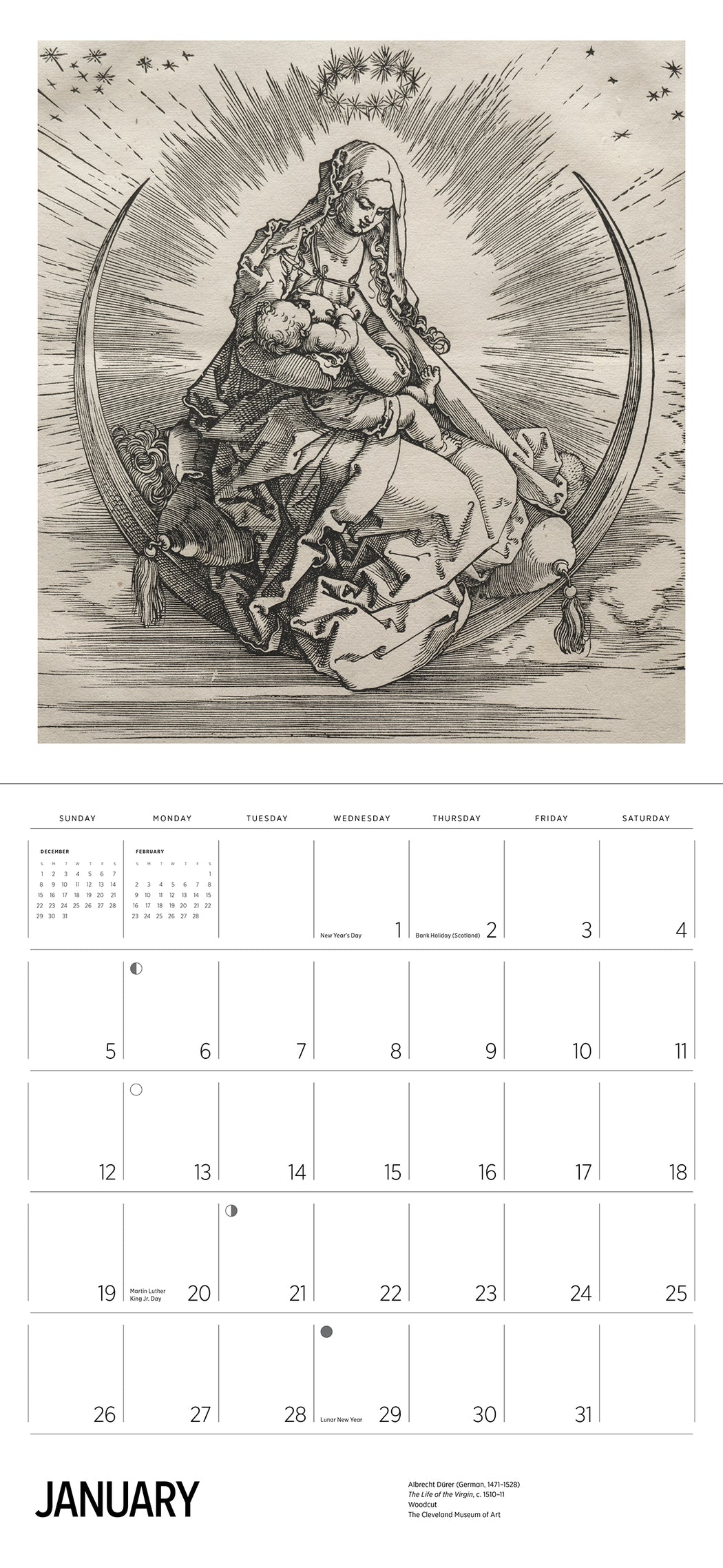 Albrecht Dürer 2025 Wall Calendar_Interior_1