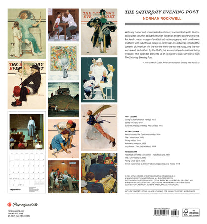 Norman Rockwell: The Saturday Evening Post 2025 Wall Calendar_Back_Multipiece