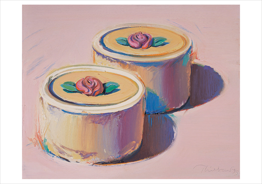 Wayne Thiebaud: Rosebud Cakes Birthday Card_Front_Flat