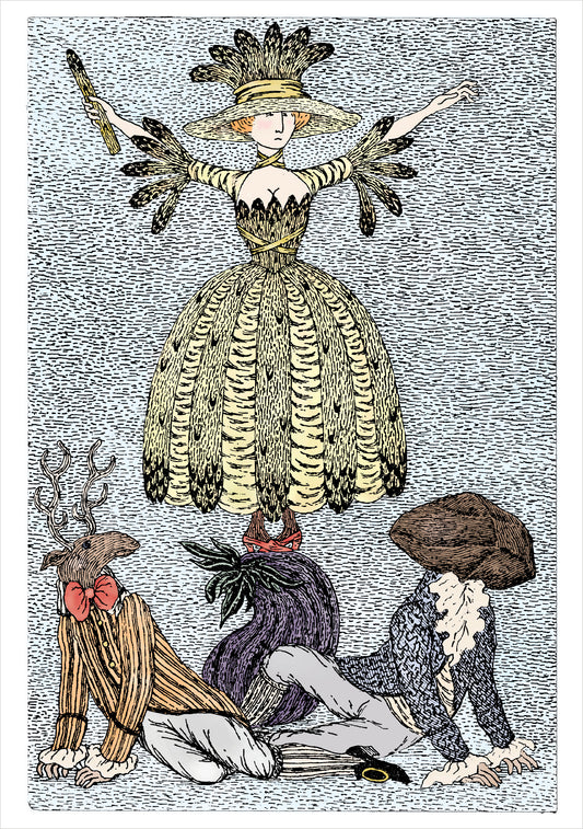 Edward Gorey: Scène de Ballet Birthday Card_Front_Flat