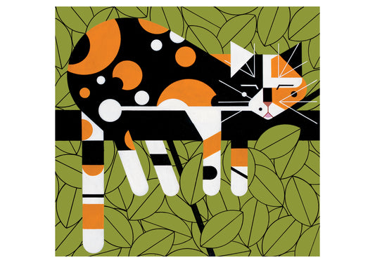 Charley Harper: Limp on a Limb Birthday Card_Front_Flat