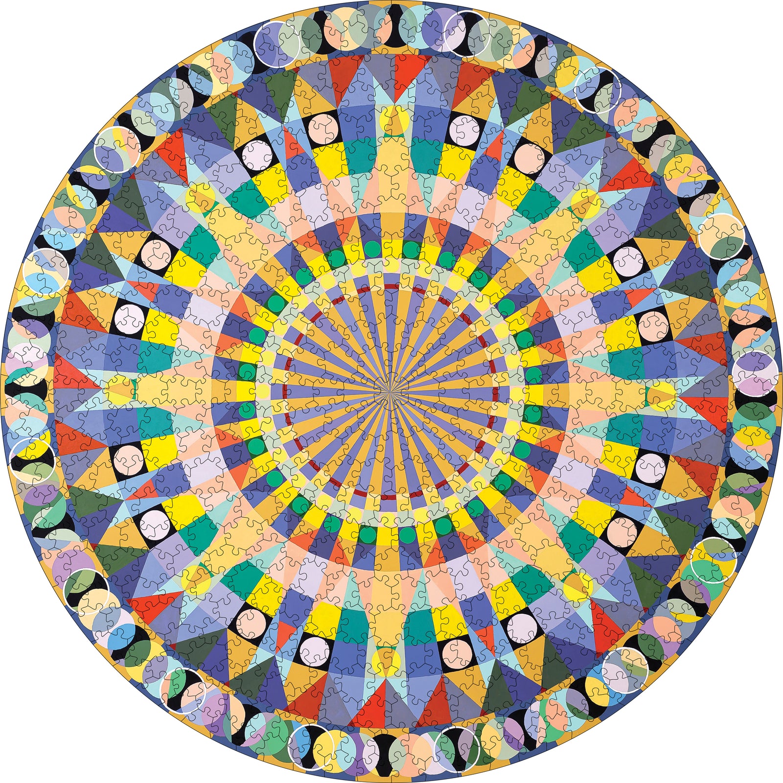 Susan Barnett: Mandala IV 500-Piece Circular Jigsaw Puzzle_Zoom