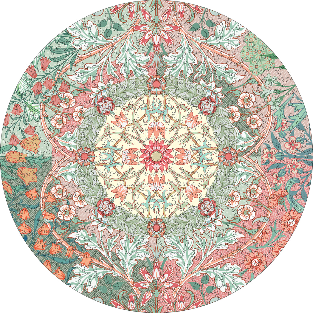 William Morris 500-Piece Circular Jigsaw Puzzle_Zoom