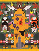 Charley Harper: Biodiversity in the Burbs 300-piece Jigsaw Puzzle_Zoom