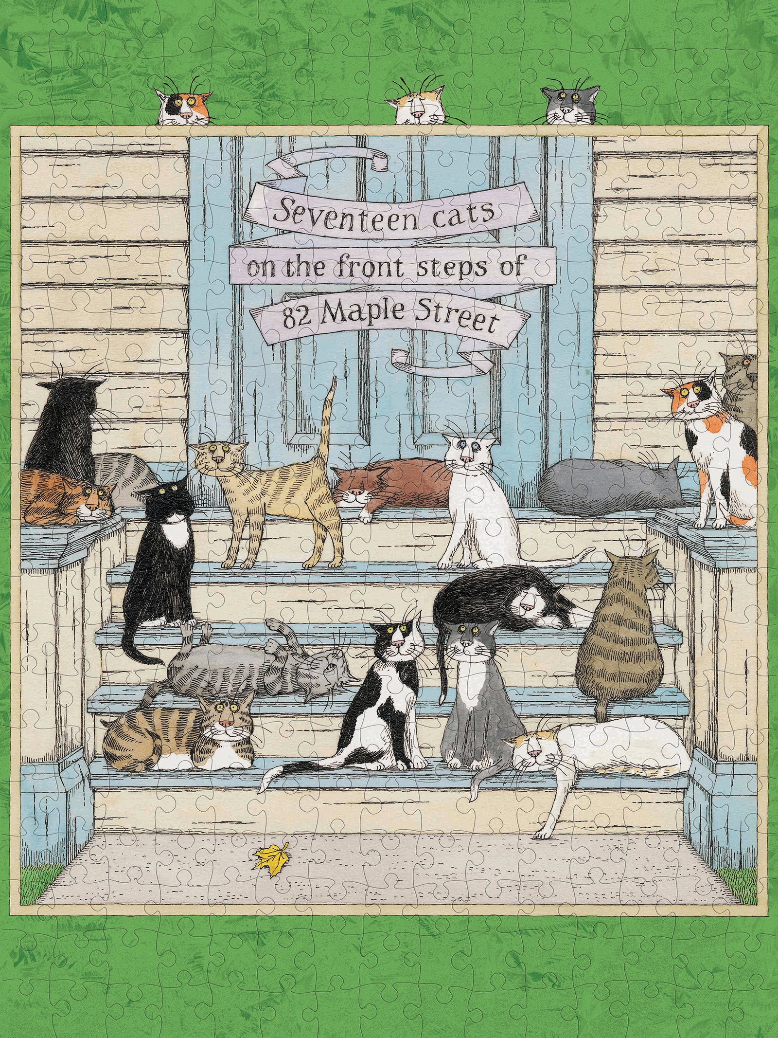 Edward Gorey: Seventeen Cats 300-Piece Jigsaw Puzzle_Zoom