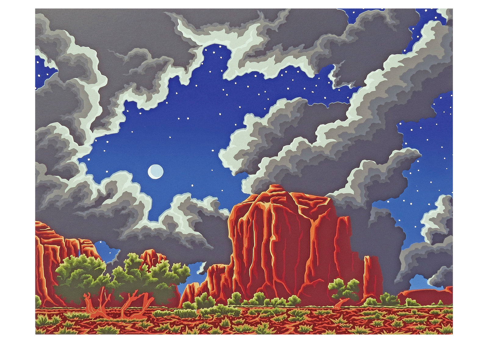 Steve and Bonnie Harmston: Bad Moon Rising Notecard_Front_Flat