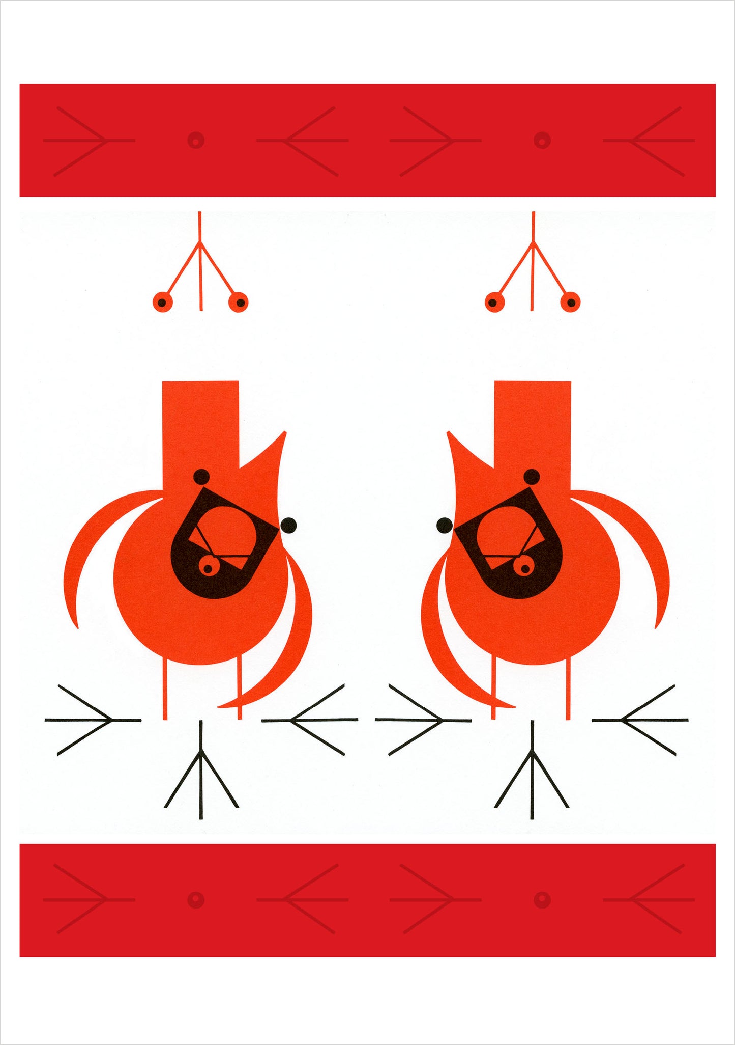 Charley Harper: Cool Cardinals Holiday Card Assortment_Interior_2