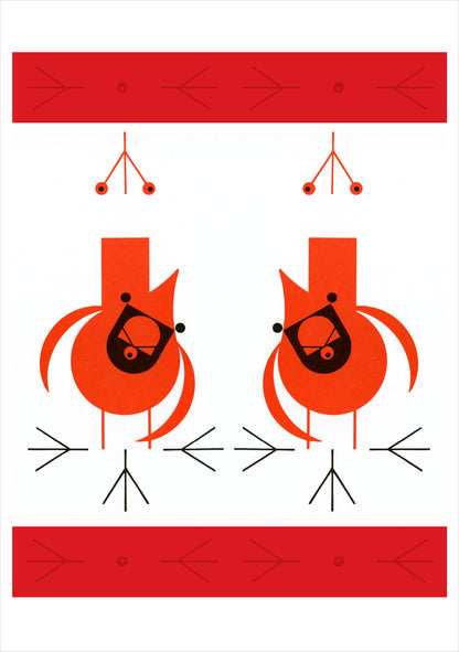 Charley Harper: Cool Cardinals Holiday Card Assortment_Interior_2