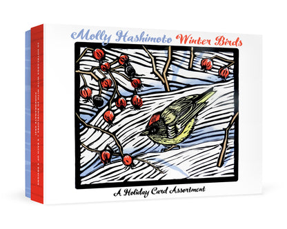 Molly Hashimoto: Winter Birds Holiday Card Assortment_Front_3D